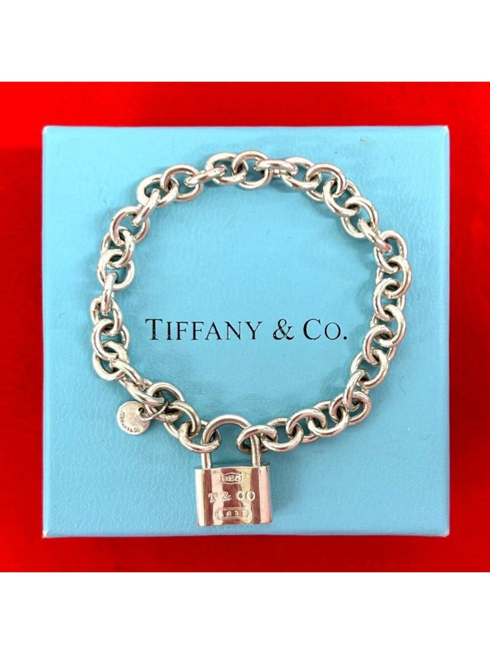Tiffany & Co Vintage Cadena Lock Bracelet 925 Sterling Silver